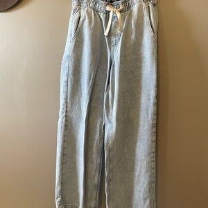 Gap High Rise Wide Leg Drawstring Jeans size XS
